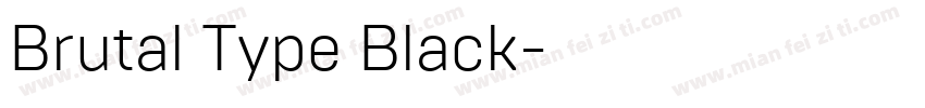 Brutal Type Black字体转换